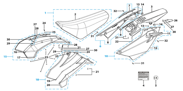 14 Seat & Plastic Kit