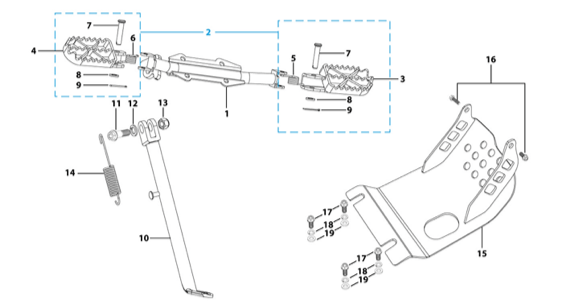 09 Foot Peg Assy