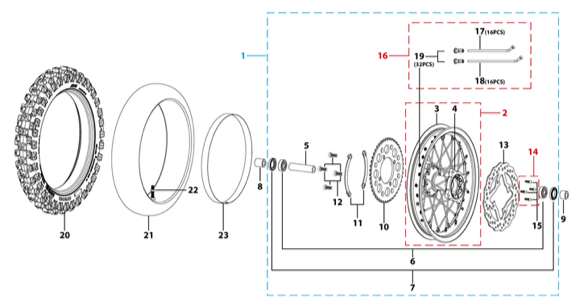 11 Rear Wheel Assy