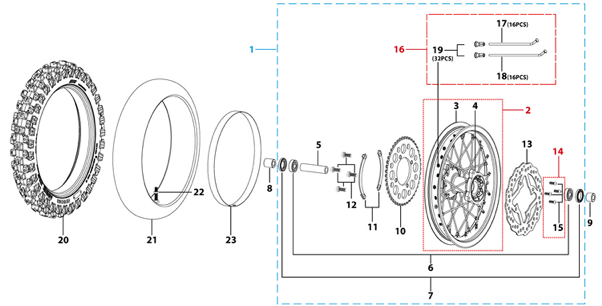 11 Rear Wheel Assy