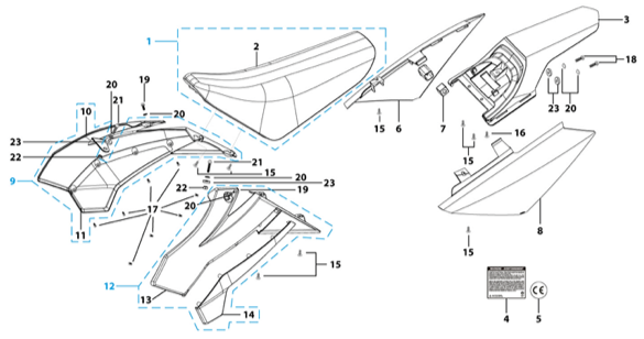 14 Seat & Plastic Kit