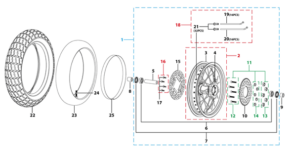 10 Rear Wheel Assy