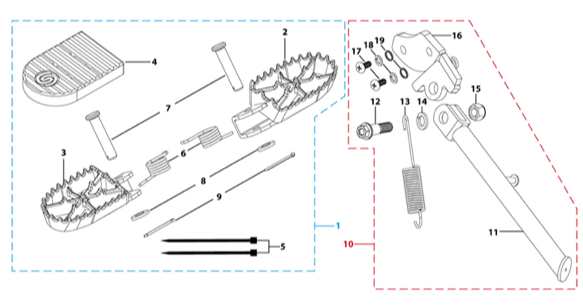 08 Foot Peg Assy