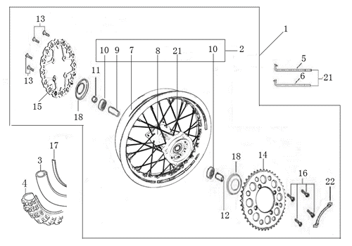 11 REAR WHEEL ASSEMBLY