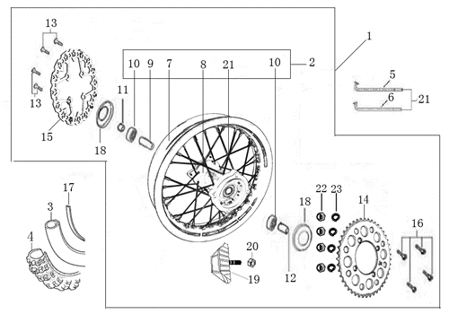 11 REAR WHEEL ASSEMBLY