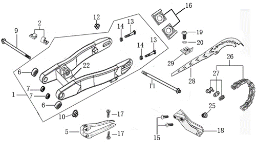 10 SWING ARM ASSEMBLY
