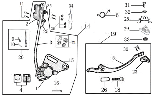 12 REAR BRAKE ASSEMBLY