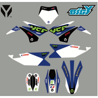 GRAPHICS KIT RACING 2022 BLUE / WHITE FOR BIGY