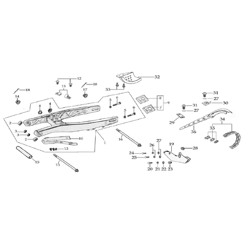 10 Swing Arm assy