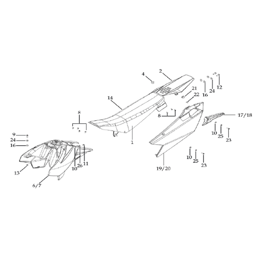 14 Seat & Plastic kit