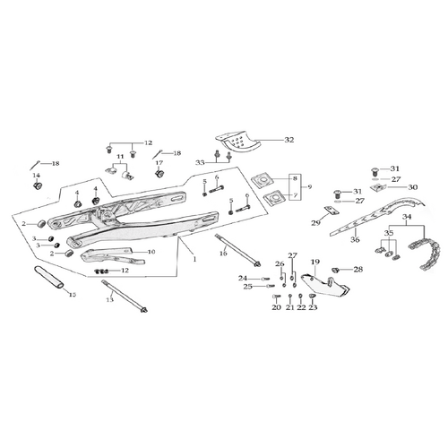 10 Swing Arm assy