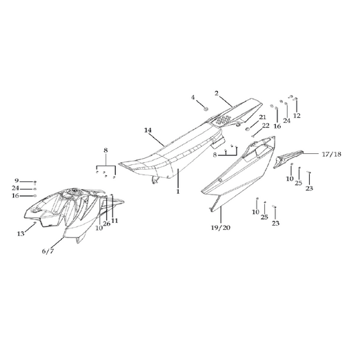 14 Seat & Plastic kit