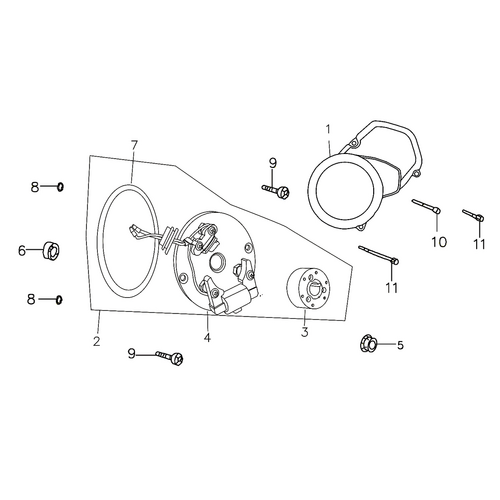 37 Left Crankcase Cover & Magnetio