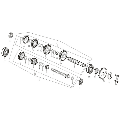 39 Mainshaft / Counter Assy