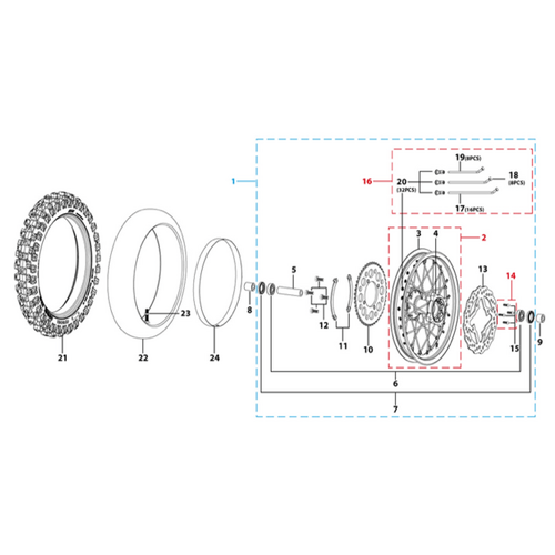 11 Rear Wheel Assy