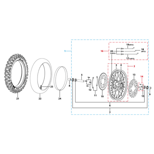 10 Rear Wheel Assy