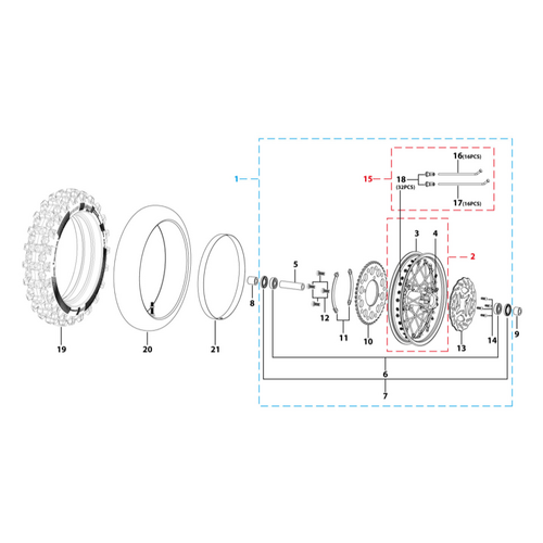 11 Rear Wheel Assy