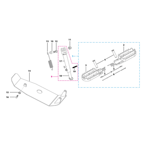 09 Foot Peg Assy