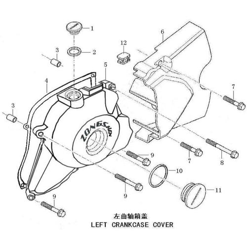 34 Left Crankcase Cover