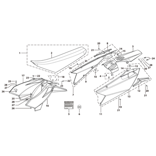 14 Seat & Plastic Kit