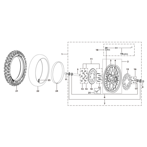 11 Rear Wheel Assy