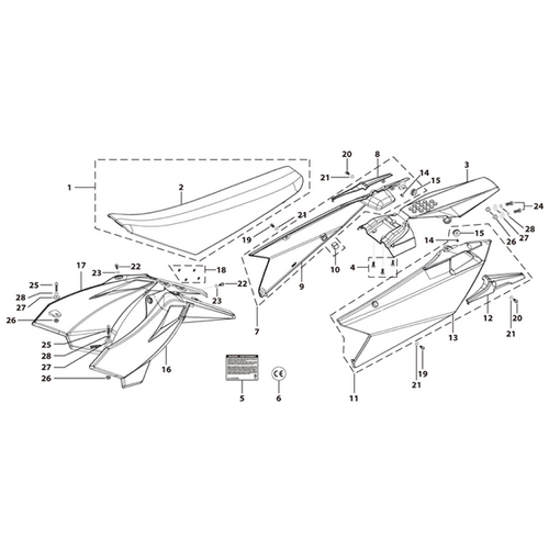 14 Seat & Plastic Kit