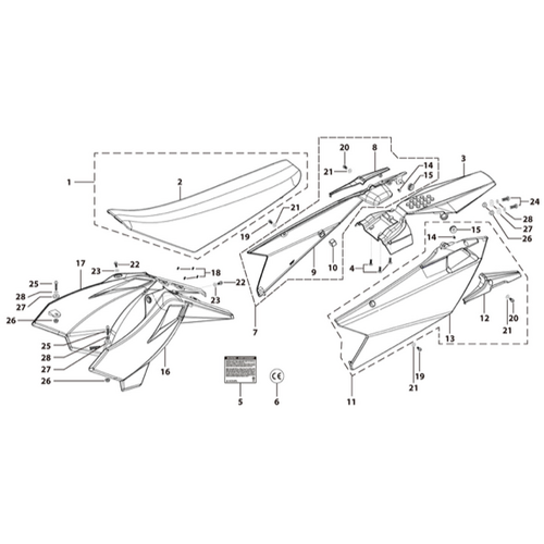 14 Seat & Plastic Kit