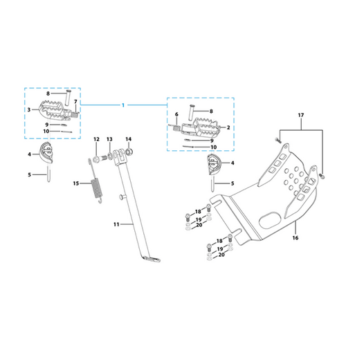 09 Foot Peg Assy