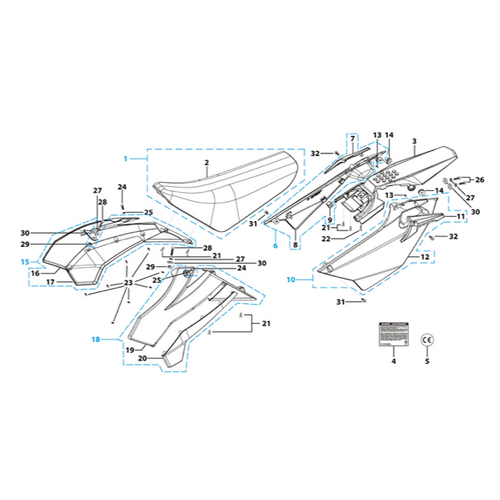 14 Seat & Plastic Kit