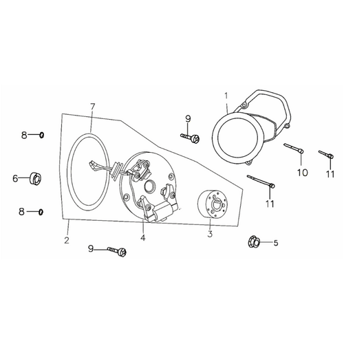 37 Left Crankcase Cover & Magnetio