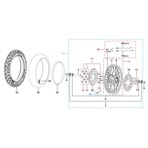 11 Rear Wheel Assy