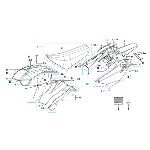 14 Seat & Plastic Kit