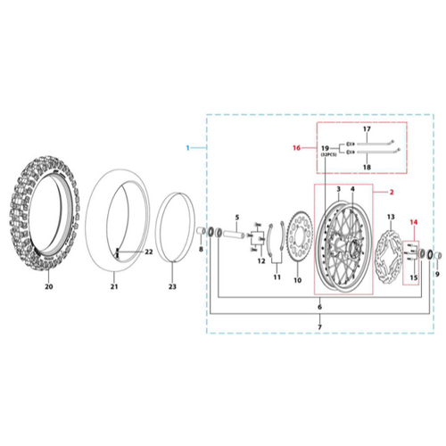 11 Rear Wheel Assy