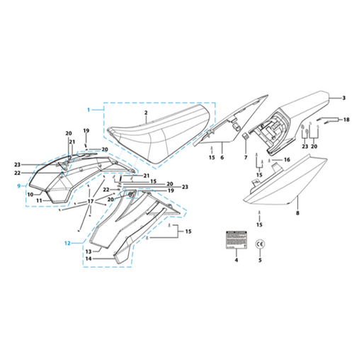 14 Seat & Plastic Kit