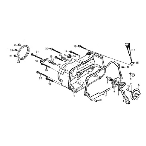 34 Right Crankcase Cover