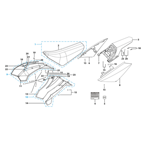 14 Seat & Plastic Kit