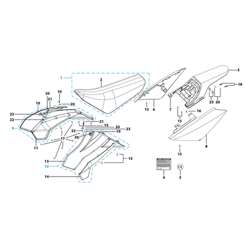 14 Seat & Plastic Kit