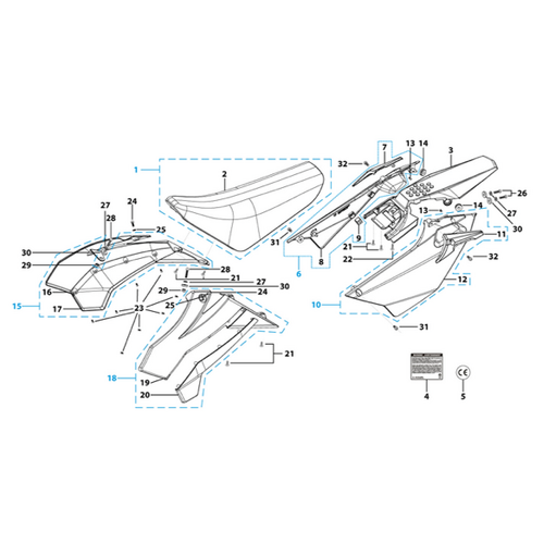 14 Seat & Plastic Kit