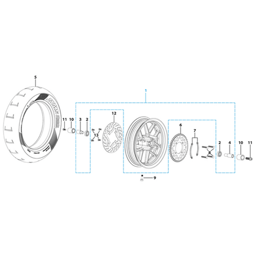 11 Rear Wheel Assy