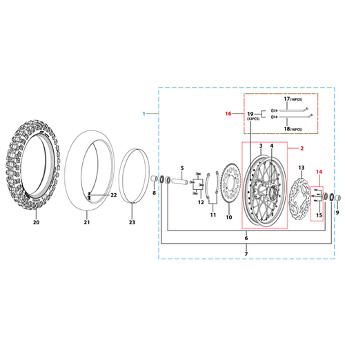 11 Rear Wheel Assy