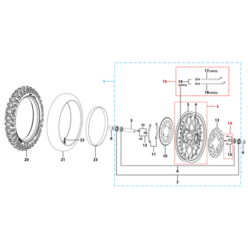 11 Rear Wheel Assy