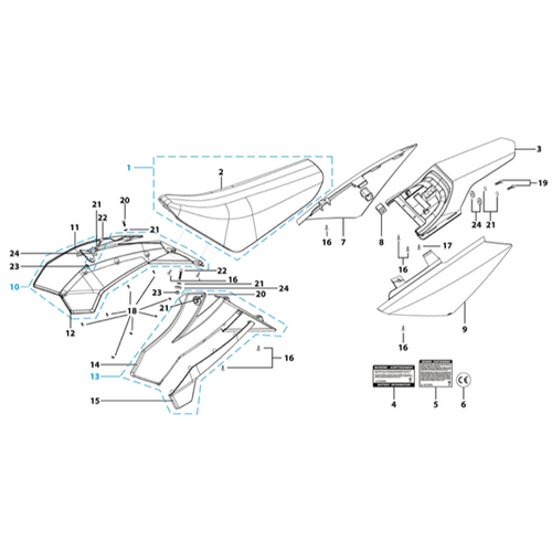 14 Seat & Plastic Kit