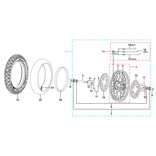 11 Rear Wheel Assy