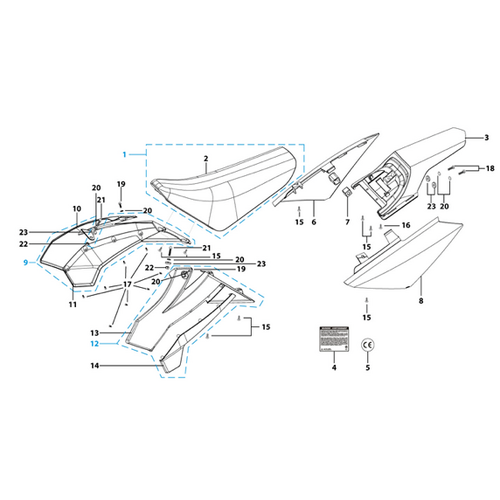 14 Seat & Plastic Kit