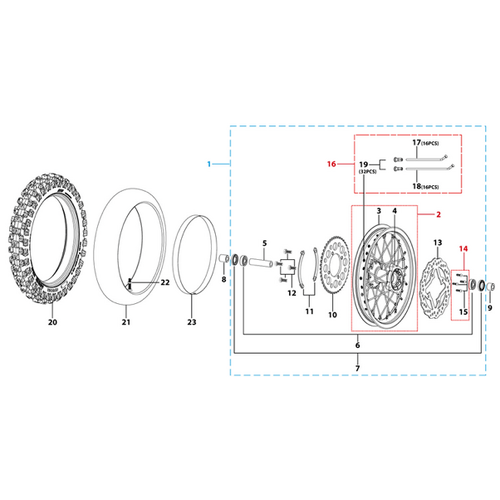 11 Rear Wheel Assy