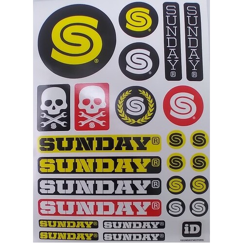 A4 STICKER SHEET SUNDAY (YELLOW-WHITE)