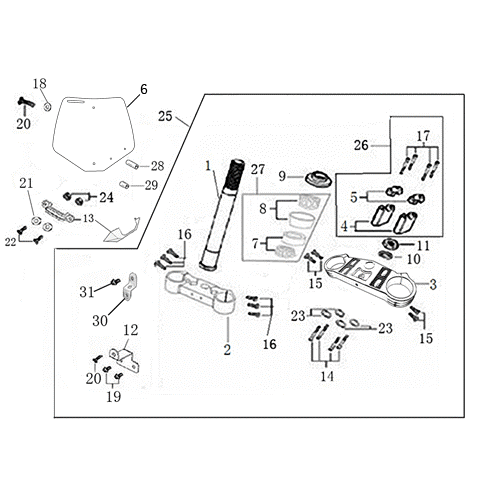 02 STEERING STEM ASSEMBLY