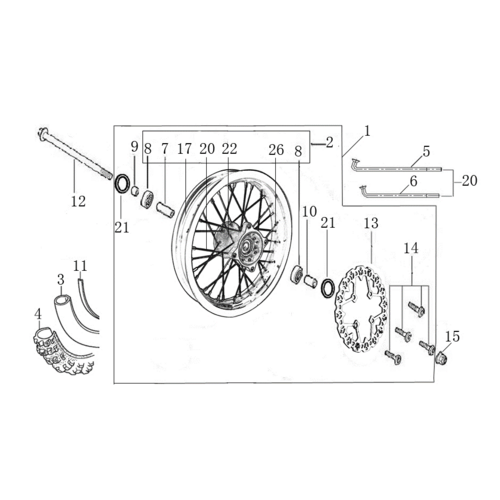 06 FRONT WHEEL ASSEMBLY