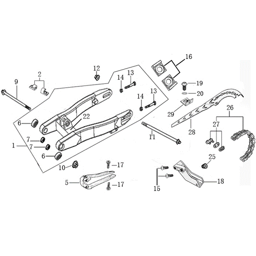 10 SWING ARM ASSEMBLY