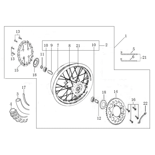 11 REAR WHEEL ASSEMBLY